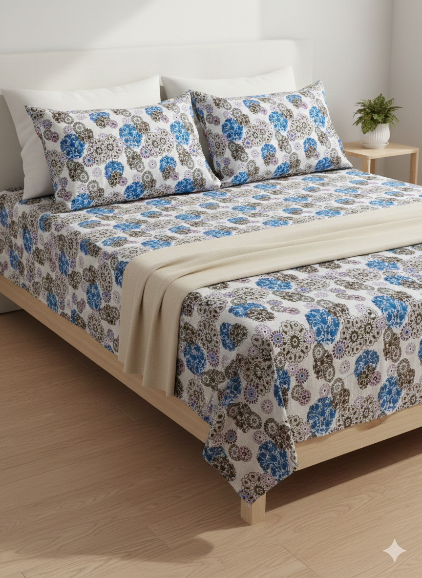 Luxury Soft Cotton Bedsheet Set – Premium Quality & Elegant Design