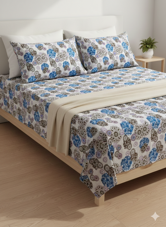 Luxury Soft Cotton Bedsheet Set – Premium Quality & Elegant Design