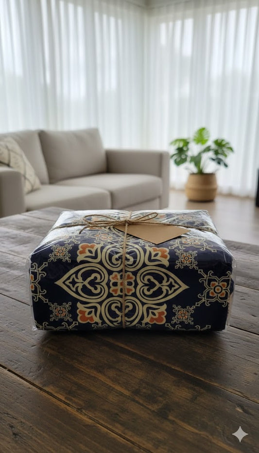 Luxury Navy Blue Printed Bedsheet / Comforter – Elegant & Premium Quality